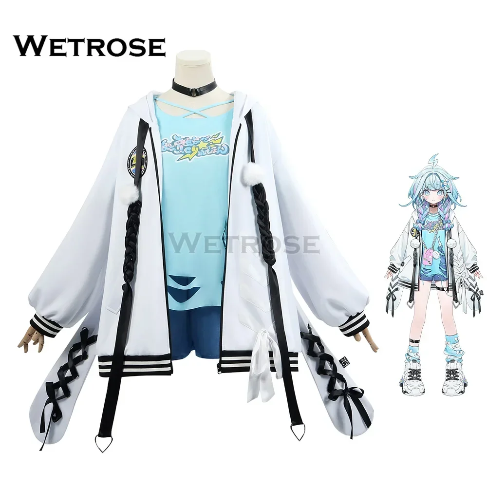 【Wetrosse】In Stock Mizumiya Su Cosplay Costume FLOW GLOW Holo Vtuber Hololive Dev Is Outfit Halloween Full Set Wig