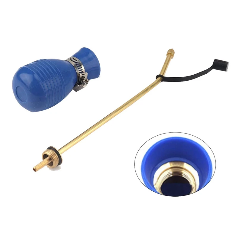 Bug Treatment Powder Duster Diatomaceous Earth Bulb Duster/Powder Applicator Bulb with Long Copper Tube