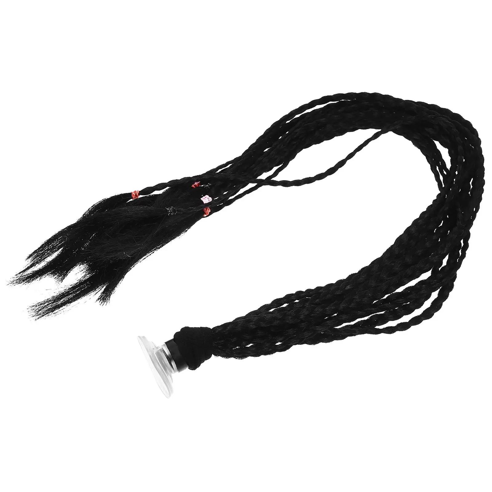 

Suction Cup Dreadlocks High Temperature Wire Ponytail Reusable Motorcycle Decorative Hair Replacement Braid nament