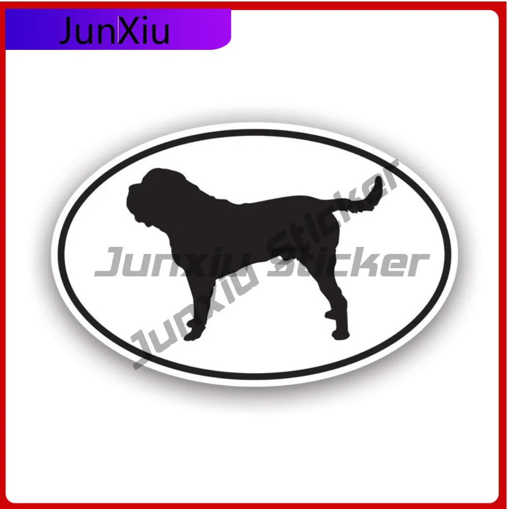 

English Mastiff Euro Oval Stickerwaterproof Outdoor Cute Laptop Waterproof Vinyl Decal For Car Bumpers Unique Creative High
