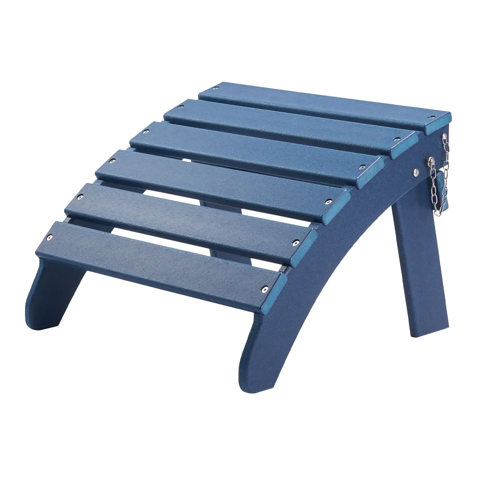 Ottoman Set 2 Pieces 18.7L X 18.9W X 13.8H Inch HDPE Plastic Folding Weather-Resistant Footrest for Patio Furniture