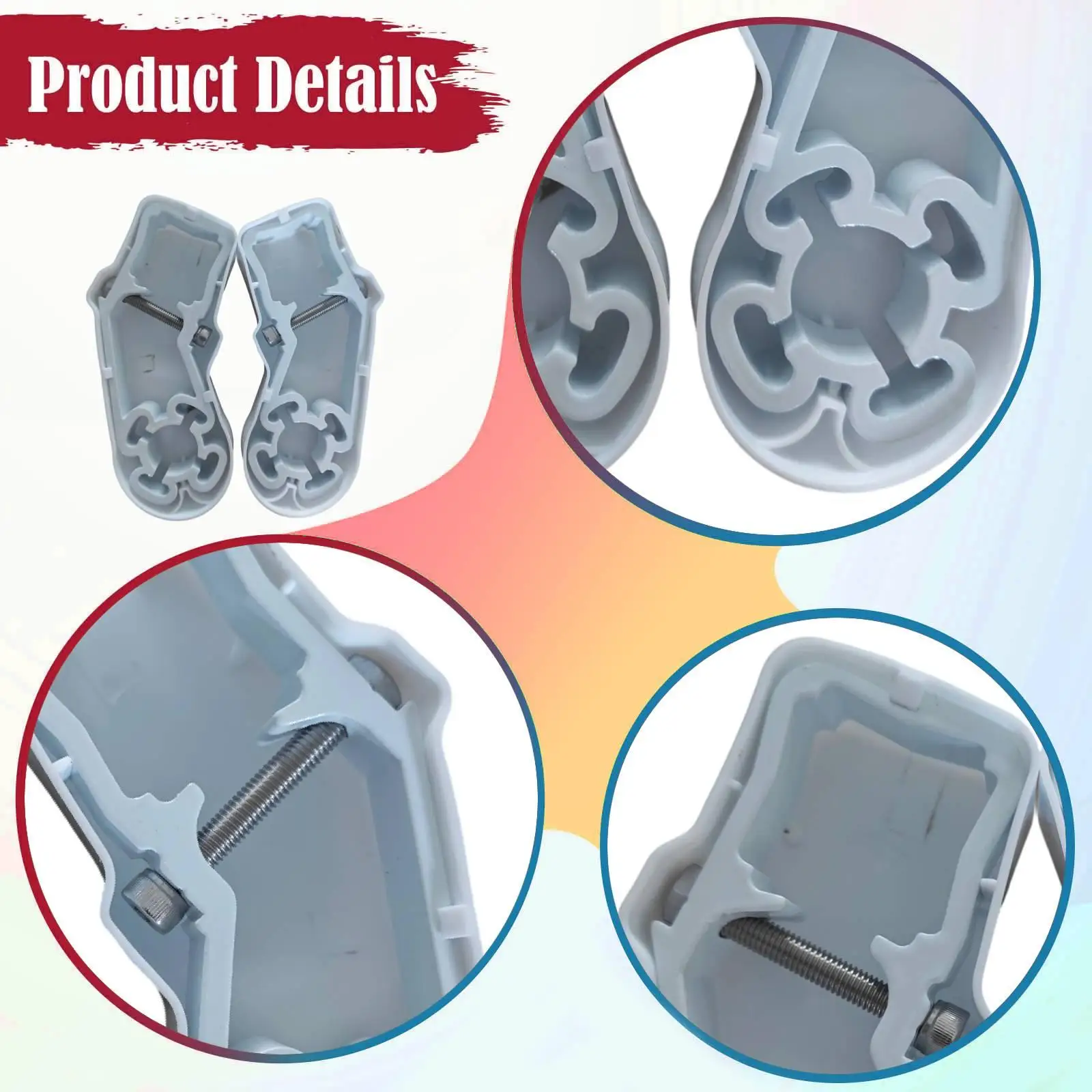 Aluminum Alloy Awning Side Caps Easy Install Rain Cover Hardware for Trailer Camping Garden Porch