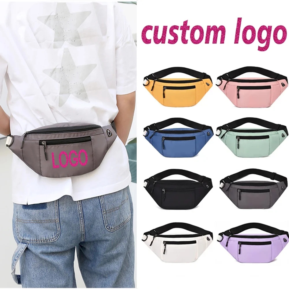 Customized Personalized Waist Bag Fanny Pack Belt Money men women outdoor travel Cycling Running Bag