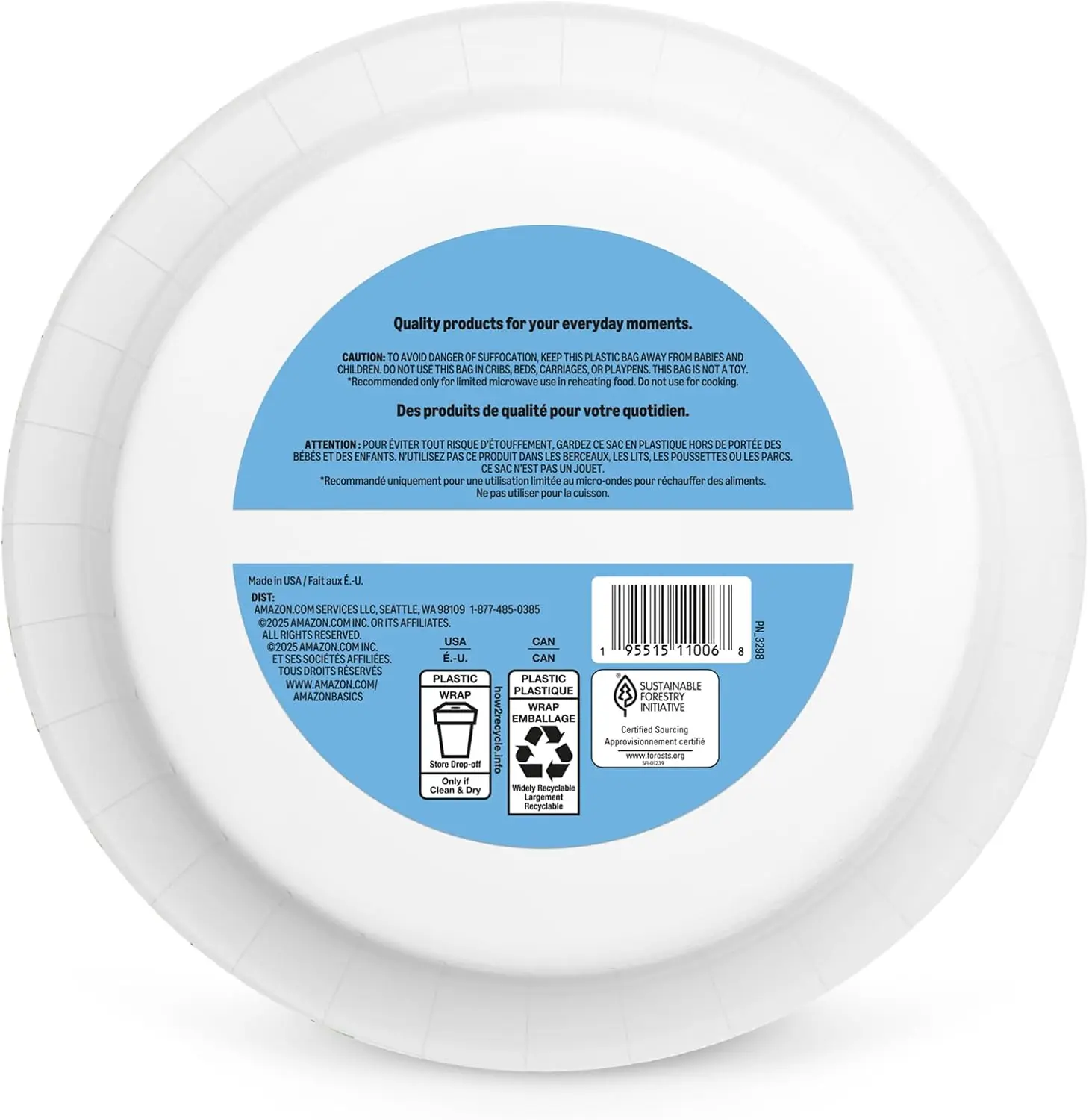 Basics Ultra Paper Plates, 10 Inch, Disposable, 44 Count, Packaging May Vary