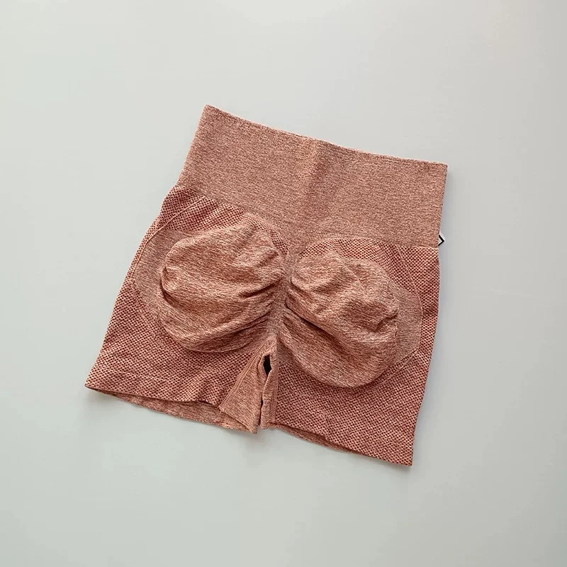 Nahtlose Yoga-Shorts mit hoher Taille und Po-Lift-Effekt für Damen, Anti-Exposition, schnelltrocknend, dehnbar, für Fitness, Radfahren und Workout – Detail 12