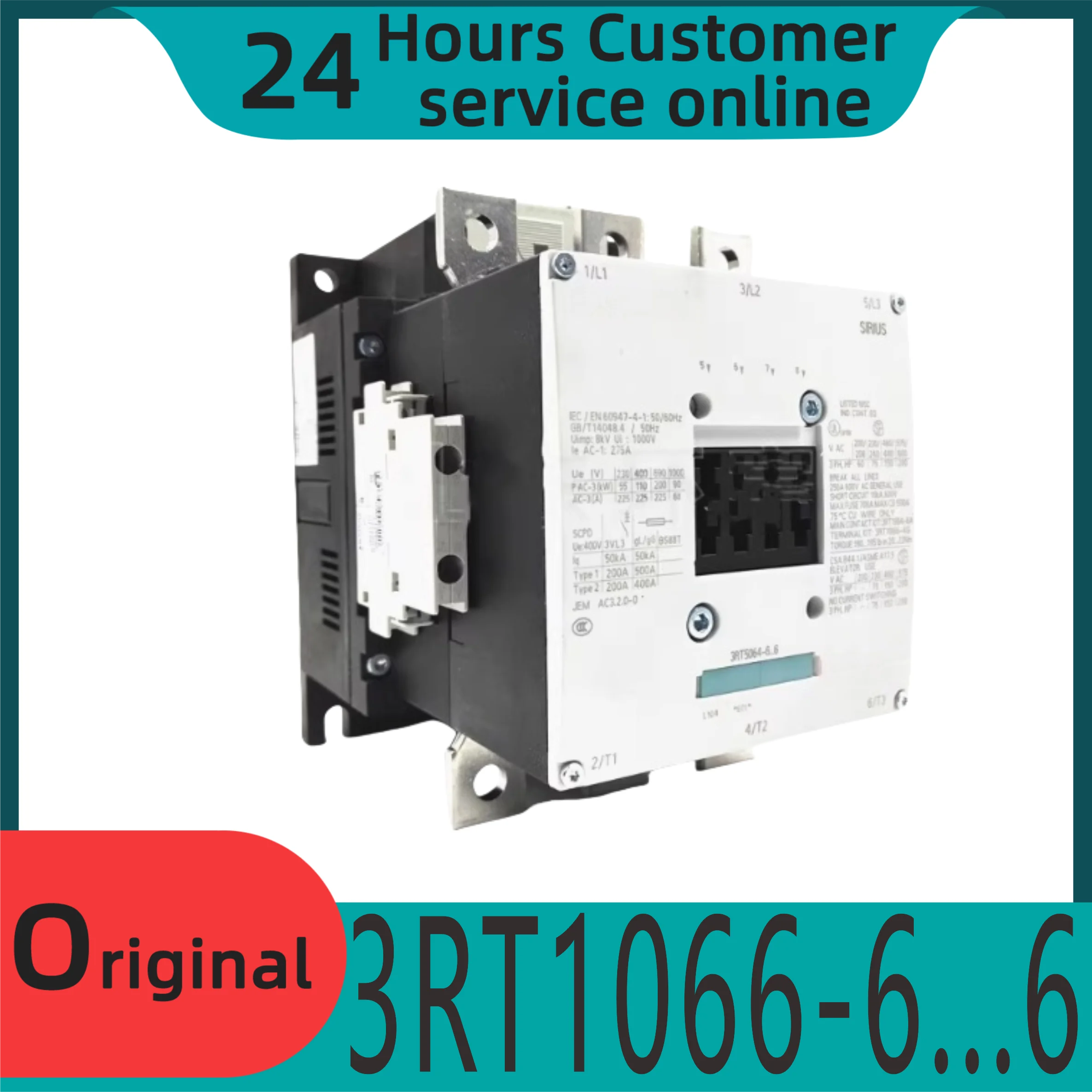 

New original AC contactor 3RT1066-6... 6 6AP36 AF36 3RT1066 AC110V/220V