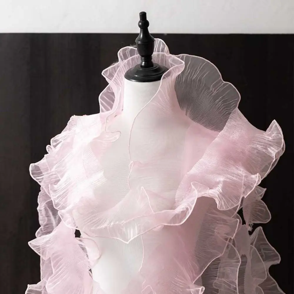 1 YARD จีบริบบิ้นลูกไม้ Mermaid สีหัตถกรรมเสื้อผ้า Supply Ruffle เย็บผ้าเครื่องแต่งกายอุปกรณ์เย็บปักถักร้อย