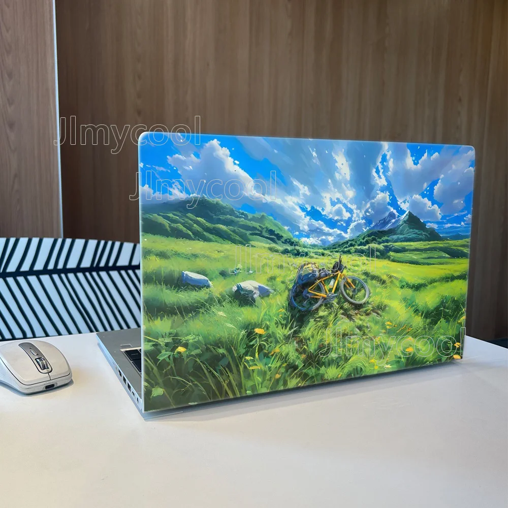 

Набор из 2 наклеек для ноутбука с аниме-рисунком в стиле «Пастбище», универсальные наклейки для нетбуков, одноразовые, водонепроницаемые