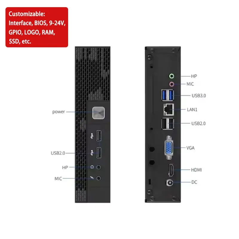 I5 I7 Telaio in metallo Mini-PC da ufficio economico 6200U Piccolo micro PC 8250U Mini computer 8550U Win 10 Mini PC Mini-PCS