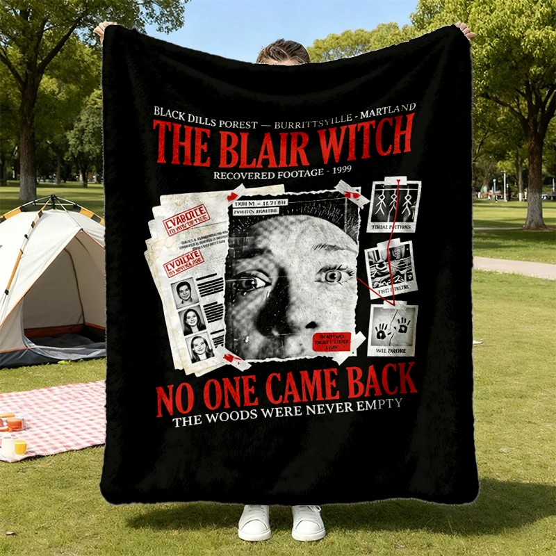 The Blair Witch Project 1999 Horror Film Graphic Flannel Blanket Found Footage Cult Classic Flannel Throw