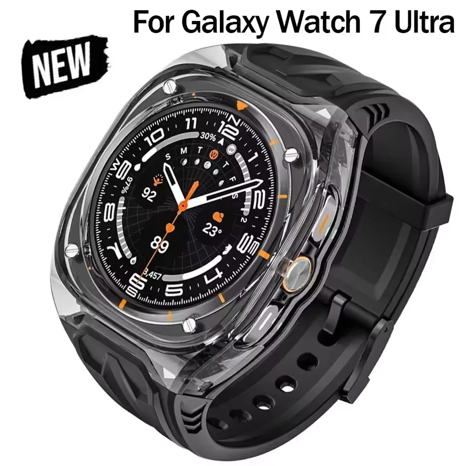 

For Samsung Galaxy Watch Ultra 47mm Case Strap Rambo Richard Modified Transparent One for Samsung Galaxy Watch 47MM TPU band