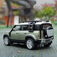 1/18 Range Land Rover Defender SUV Alloy Car Model Diecasts Metal Off-road Vehicles Car Model Sound and Light Childrens Toy Gift