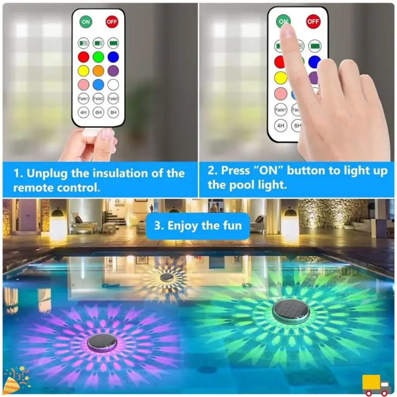 

Плавающие солнечные фонари для бассейна, RGB, меняющие цвет, светодиодные для украшения свадебной дорожки в бассейне