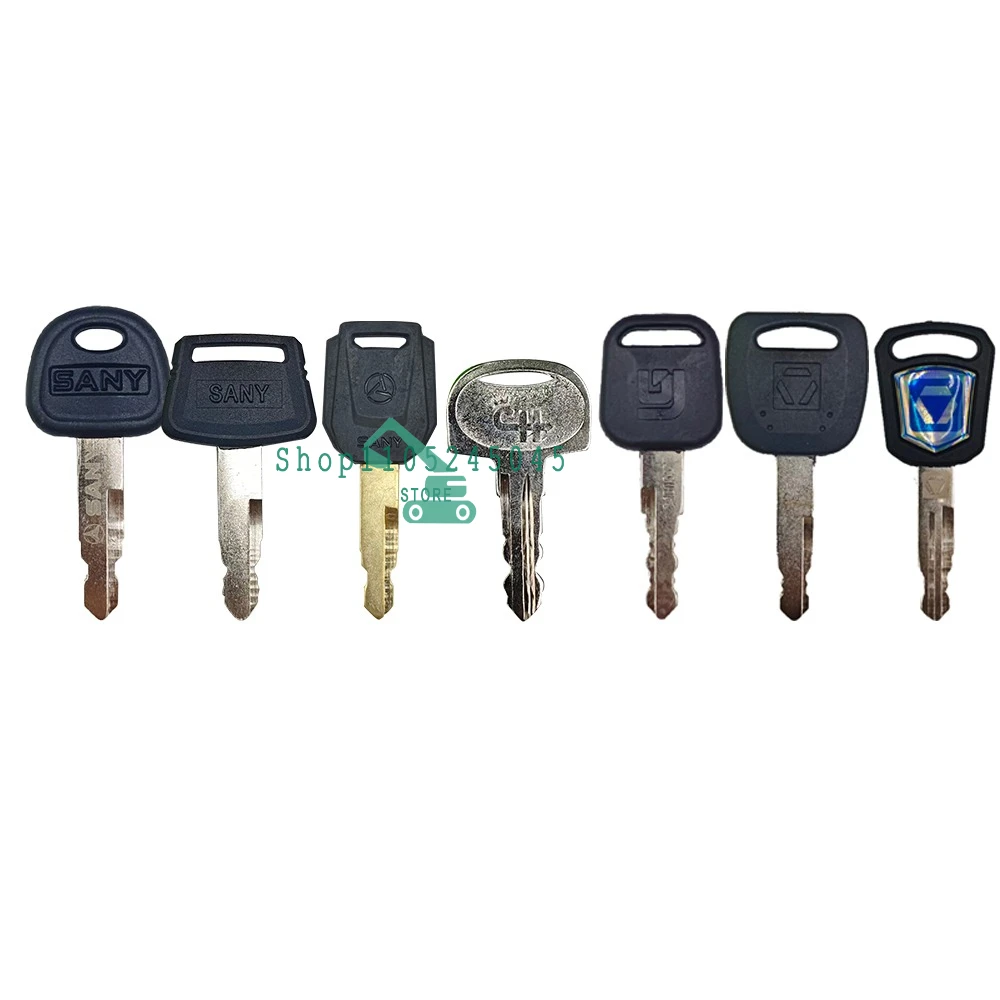 21 Types of Excavator Keys Made in China for Sany、XCMG、Liugong、Sunward、Lovol、Ignition Switch and Door Lock Key High Quality