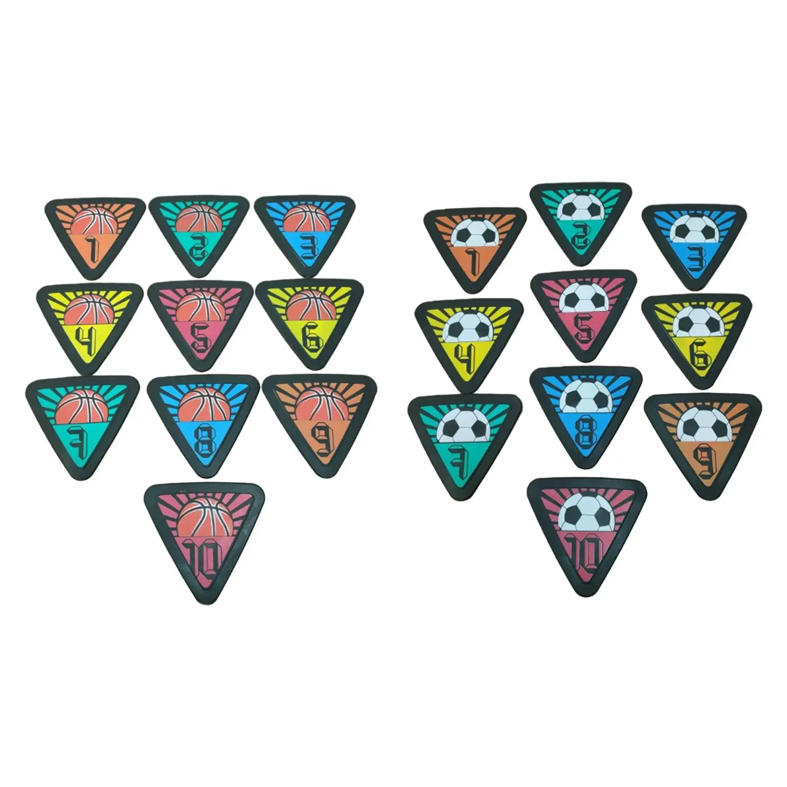 

10Pcs Numbered Floor Spot Markers Practice Training Mark Pad for Activities Improve Speed Agility Sports Exercise Classroom