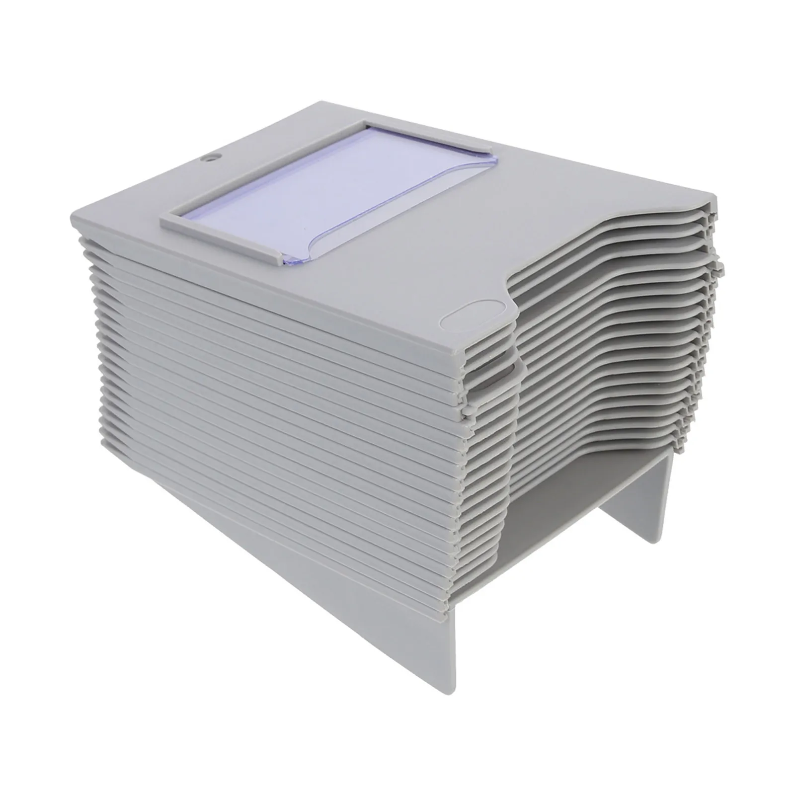 material-card-rack-warehouse-hanging-time-card-holder-multi-grid-plastic-shelf-factory-attendance-cards-organizer-storage