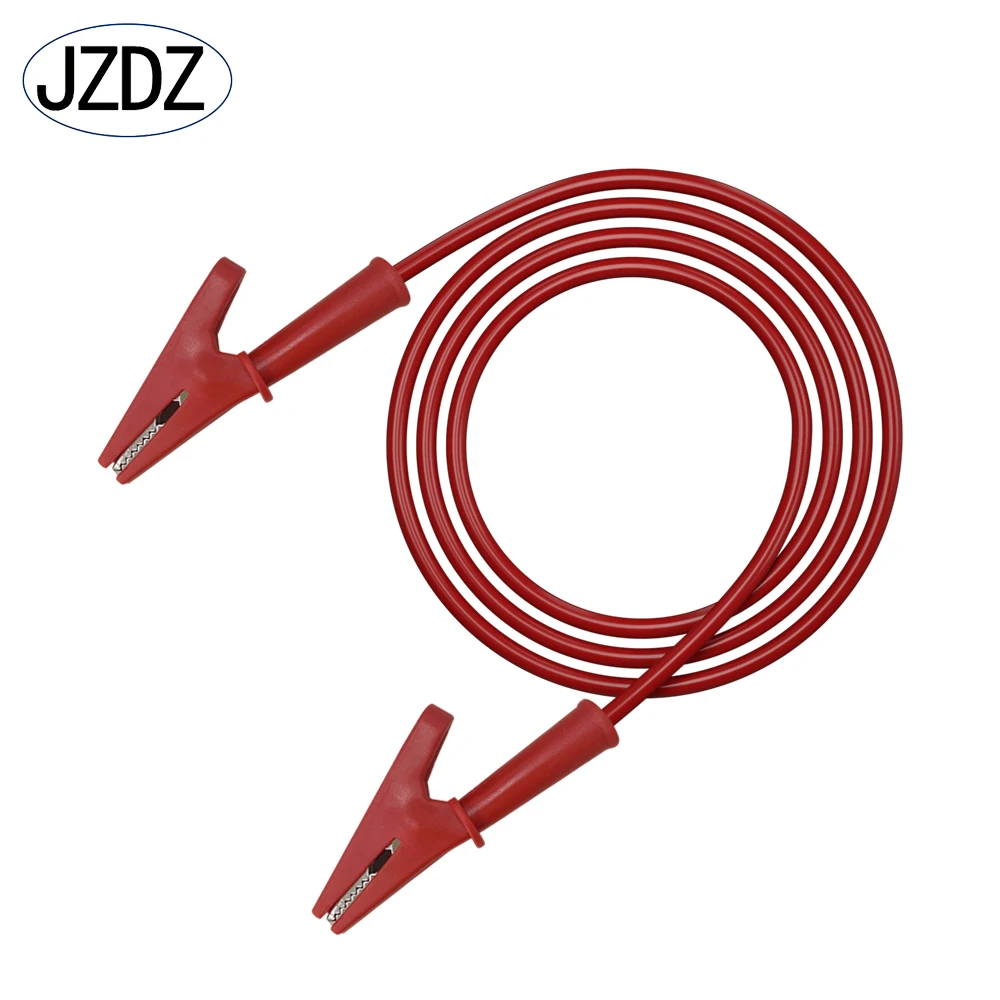 JZDZ-Pinzas de cocodrilo completamente aisladas, cables de prueba, Cable de puente, Cable de prueba eléctrica, línea de cobre de seguridad Flexible,