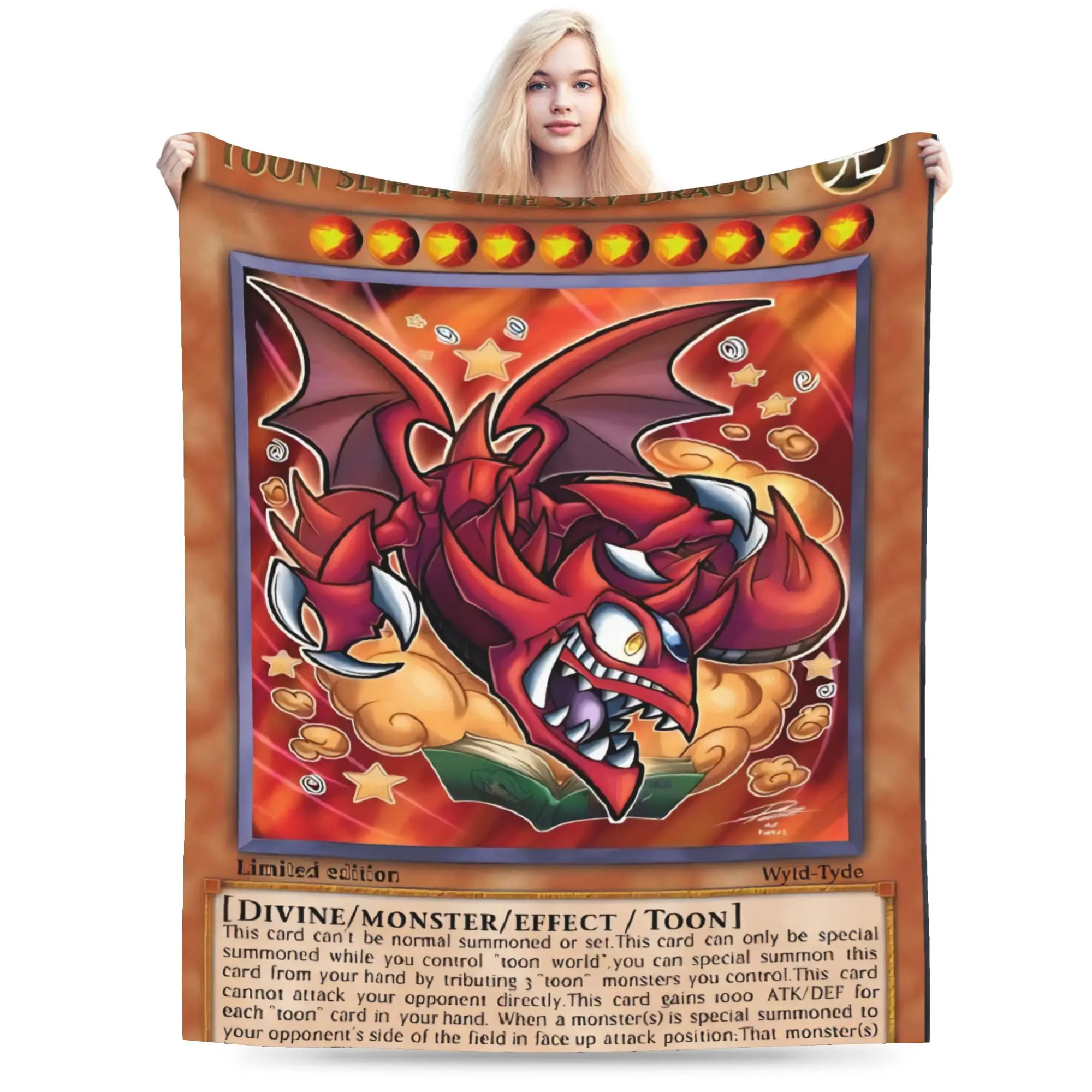 Yu Gi Oh Card  Warm Blanket  Girls Boys Plush Throw Blanket Aesthetic Outdoor Flannel Bedspread Sofa Bed Cover