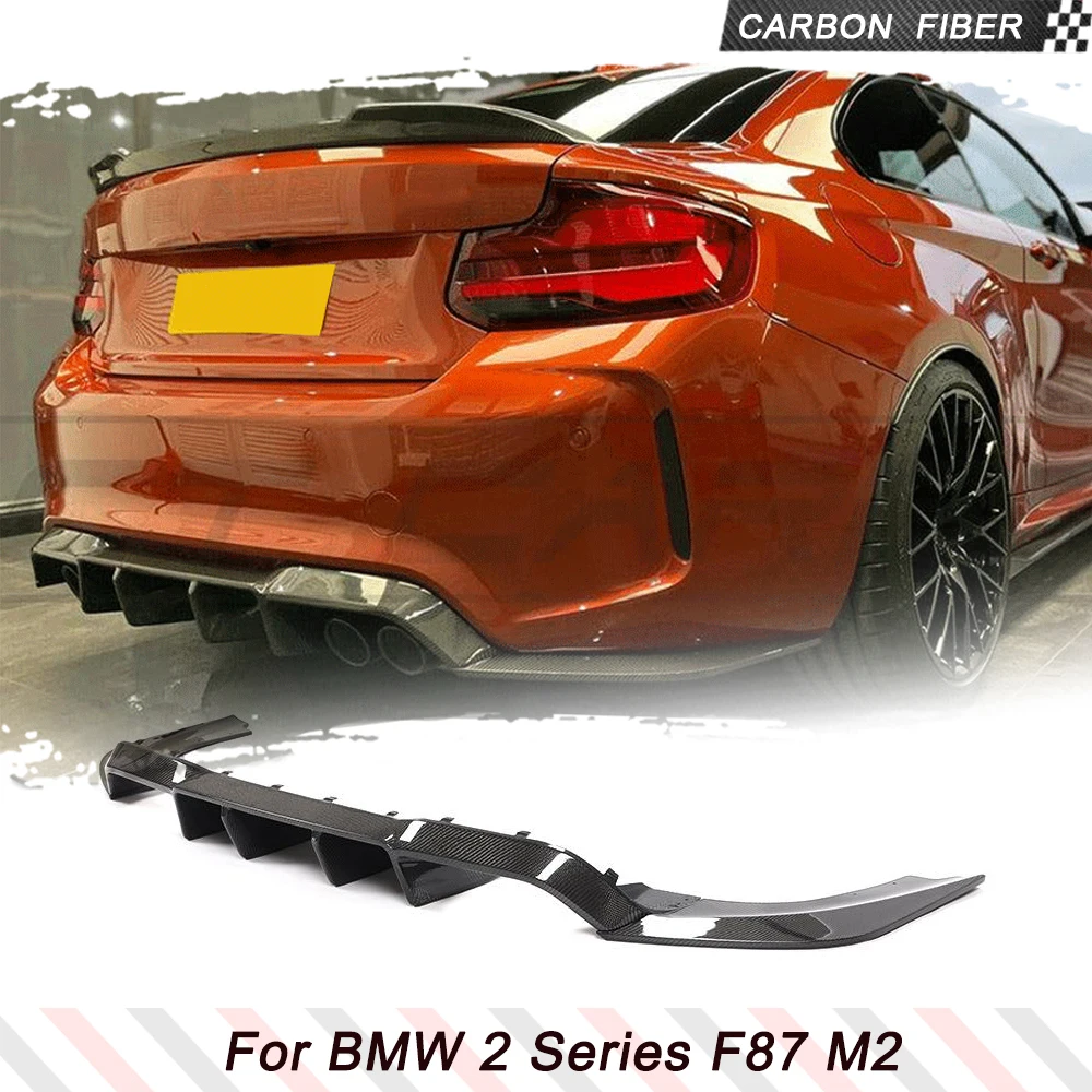 

Rear Diffuser Lip For BMW F87 M2 M2C Competition 2016 - 2018 Car Rear Bumper Diffuser Lip Spoiler Splitters Carbon Fiber 3Pcs