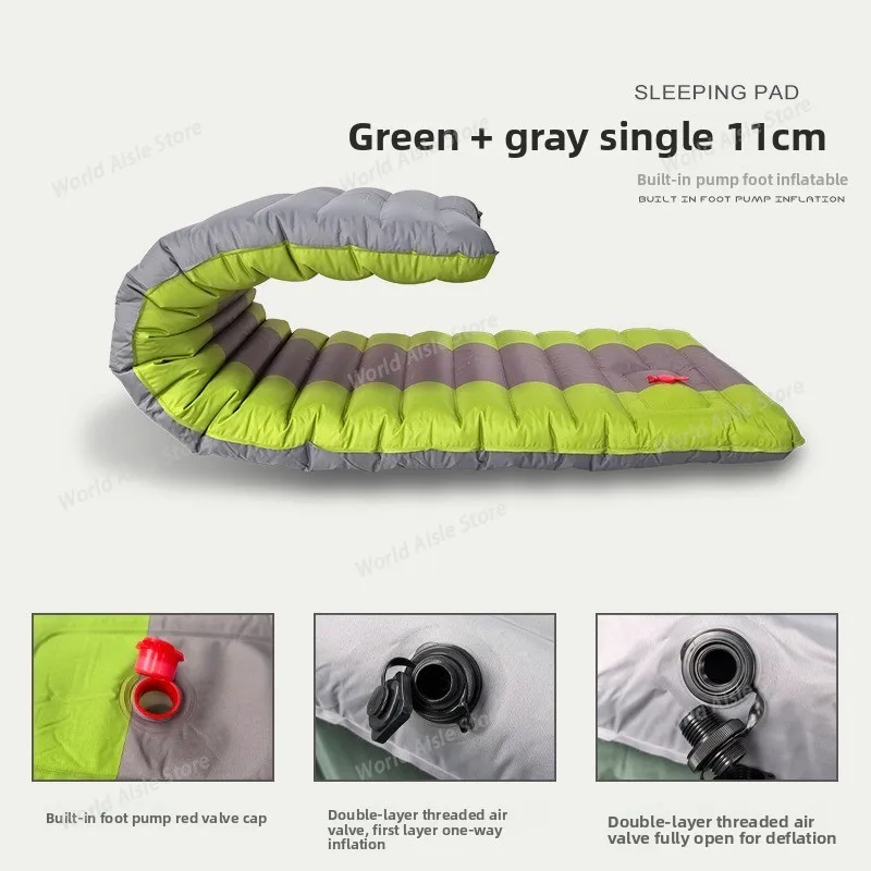 Outdoor Thicken Camping Mattress Ultralight Self-inflating Air Mattress Built-in Inflator Pump for Travel Hiking Fishing