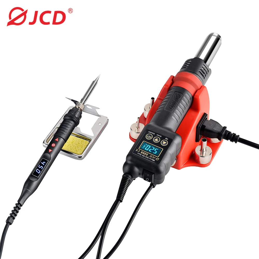 JCD 8899 2 in 1 Soldering Station 750W LCD Digital Display Welding Rework Station for cell-phone BGA SMD IC Welding Repair Tools