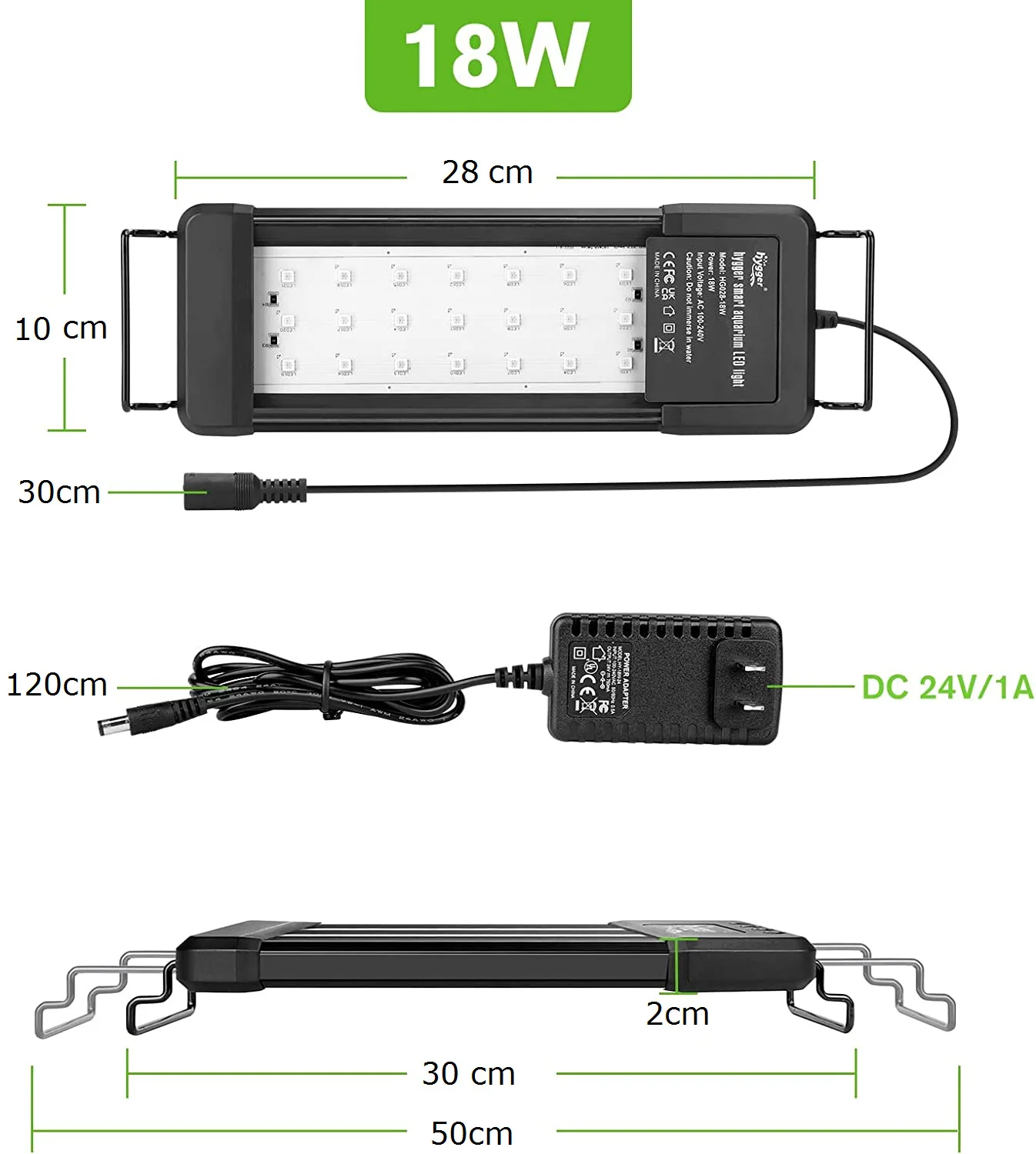 Slimme aquariumverlichting app-besturing volledig spectrum visbakverlichting Bluetooth koraalriflamp voor zoetwater- en zoutwateraquaria