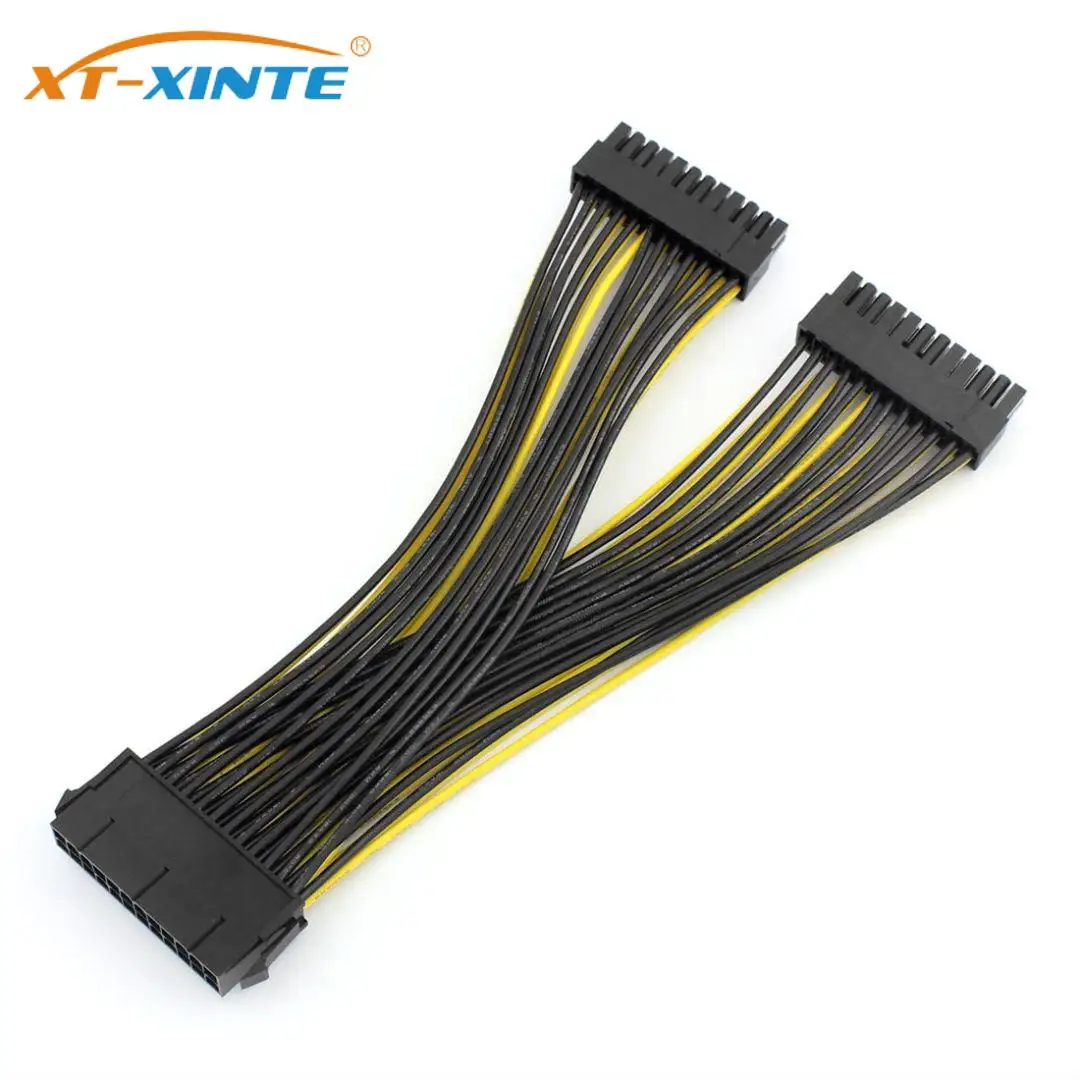 

24P 20+4 Pin Dual PSU Power Supply Cable 18AWG 20cm ATX Motherboard Mainboard Adapter Connector Cable Extension Cable