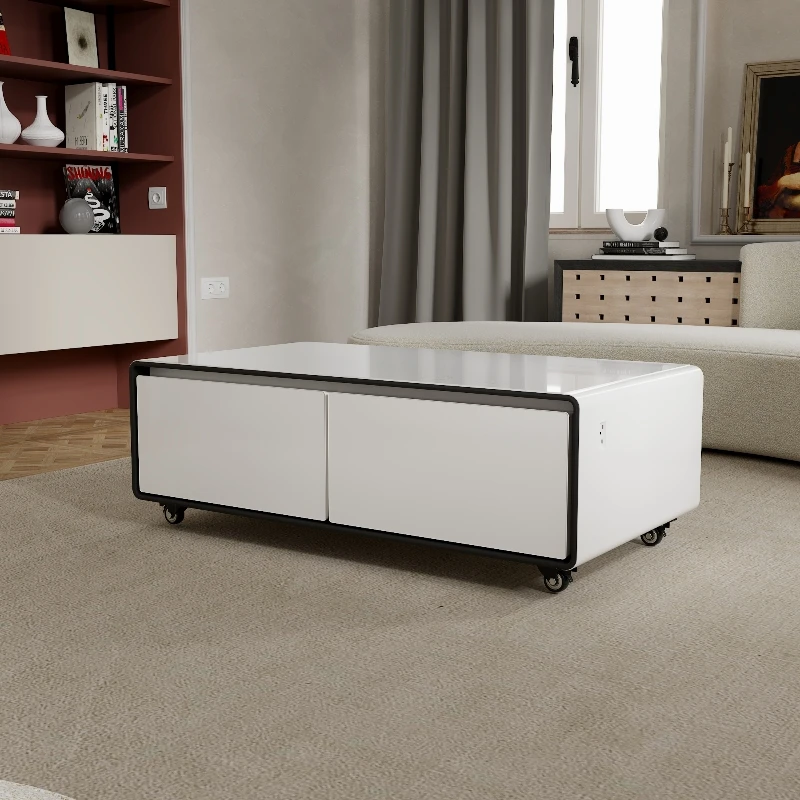 

Smart Furniture Coffee Table With Cooling Drawer Refrigerant R600A 135L Refrigerator Smart Coffee Table