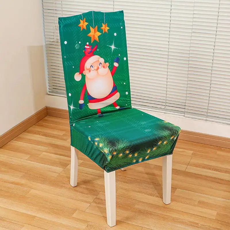 Christmas Chair Seat Covers Chair Back Cover Dinning Room Christmas Chair Protector Comfortable And Protective Christmas Dining