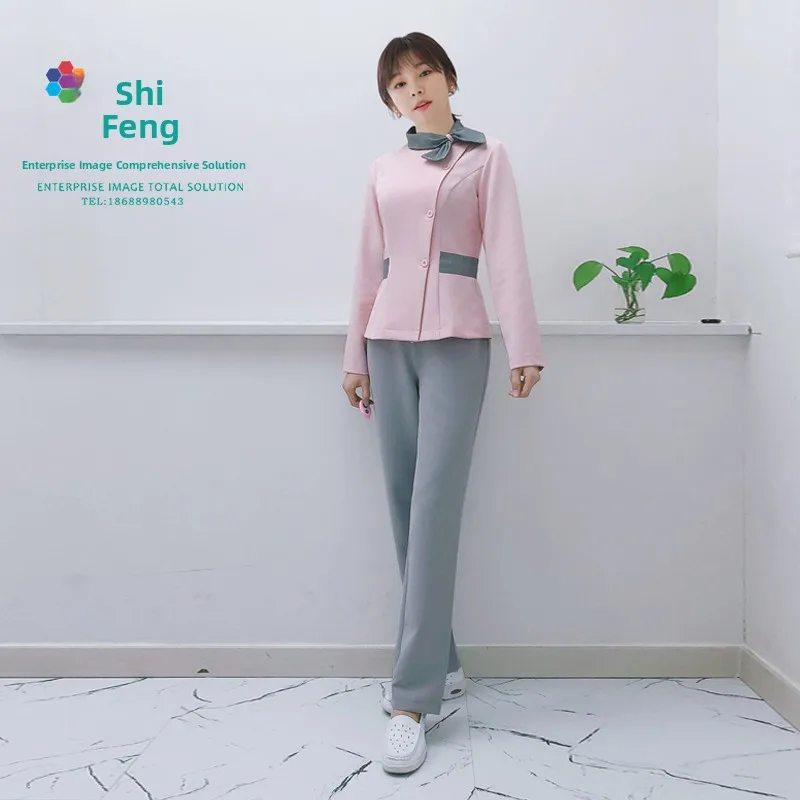 

High-End Chinese Style Massage Technician Work Uniform Women's Hot Spring Health Center Hotel Service Clothing Long Sleeve Lo...