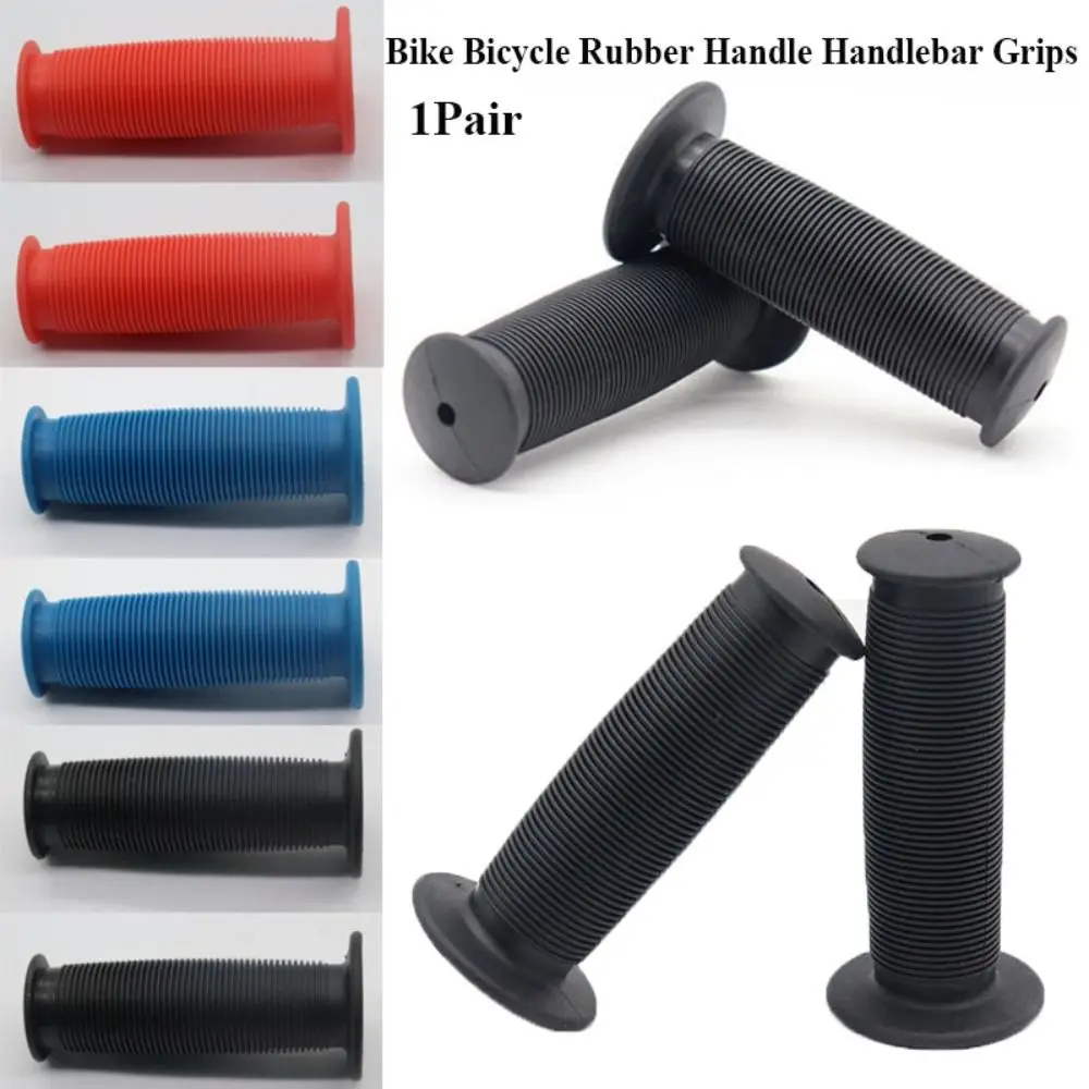 1 Pair Rubber Grip Handle Handlebar Grips Colorful Anti-skid Children Kids Bike Bicycle Tricycle Skateboard Scooter Accessories