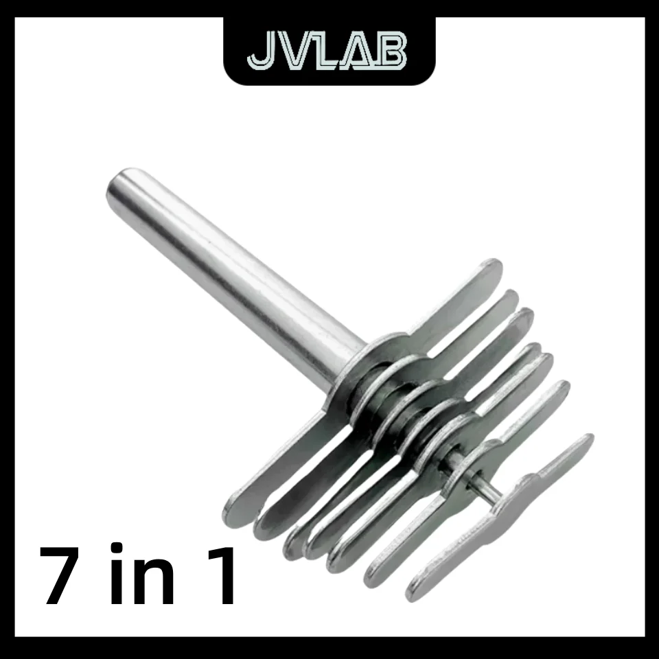

Rubber Plug Puncher 7-in-1 Stopper Borer Manual Stopper Punch Set Stainless Steel Suit Driller Lab Convenient DIY Supplies JVLAB