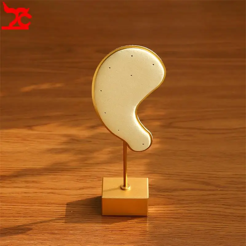 

Creative Earring Rack Multi-Color Microfiber Earring Stand Ear-Shaped Ear Clip Stud Jewelry Display Organized Holder Stand
