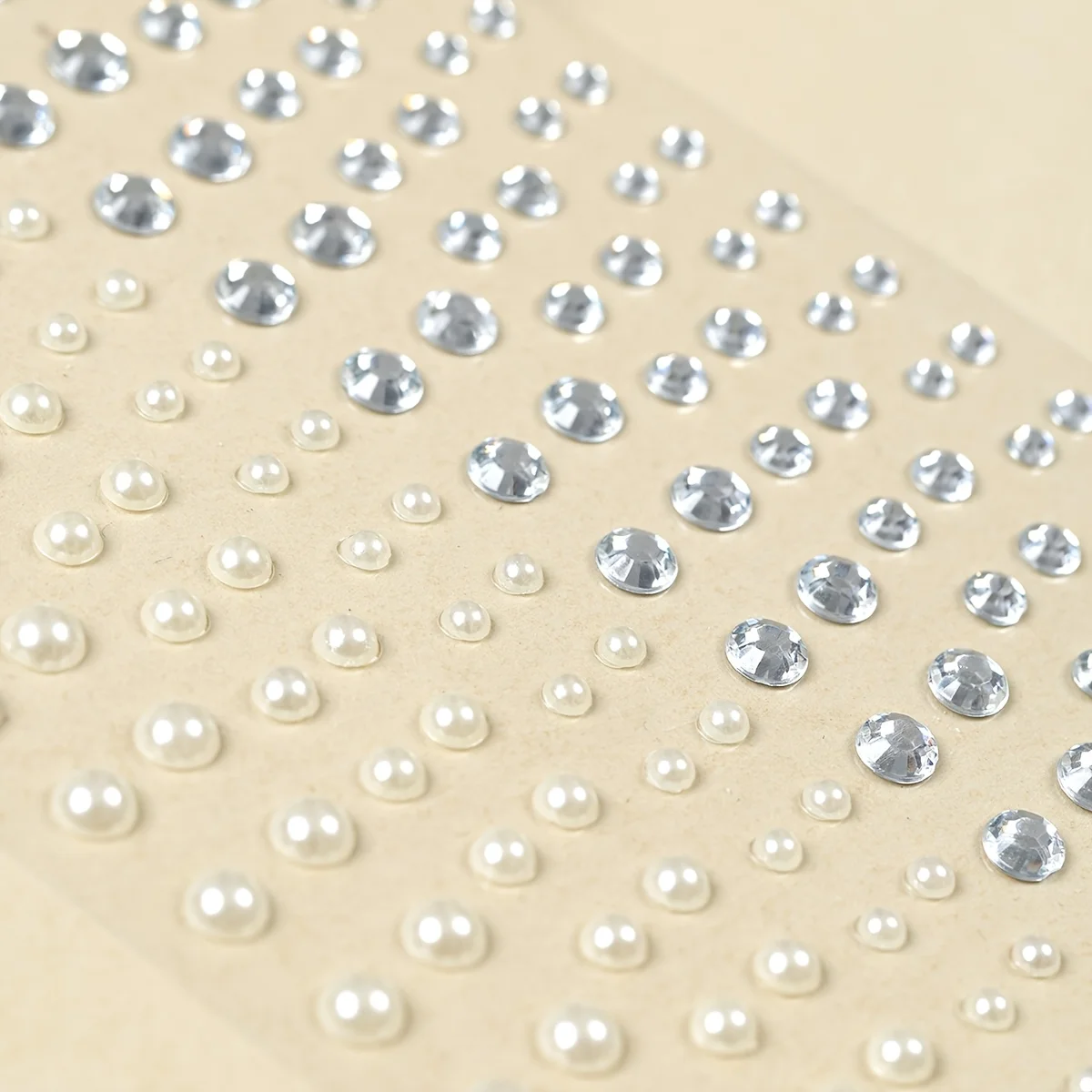 Pearl And Clear Rhinestones Self-Adhesive No Glue Tear Drop Drill Music Festival Stage Photo Face Decoration Daily For Women