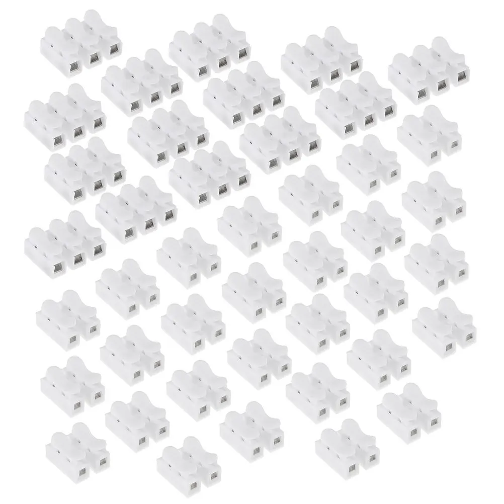 

100pcs Spring Terminal Block For Led Strip Light Quick Connect Wire Connectors Push-In Electrical Cable Splice Connector Wiring