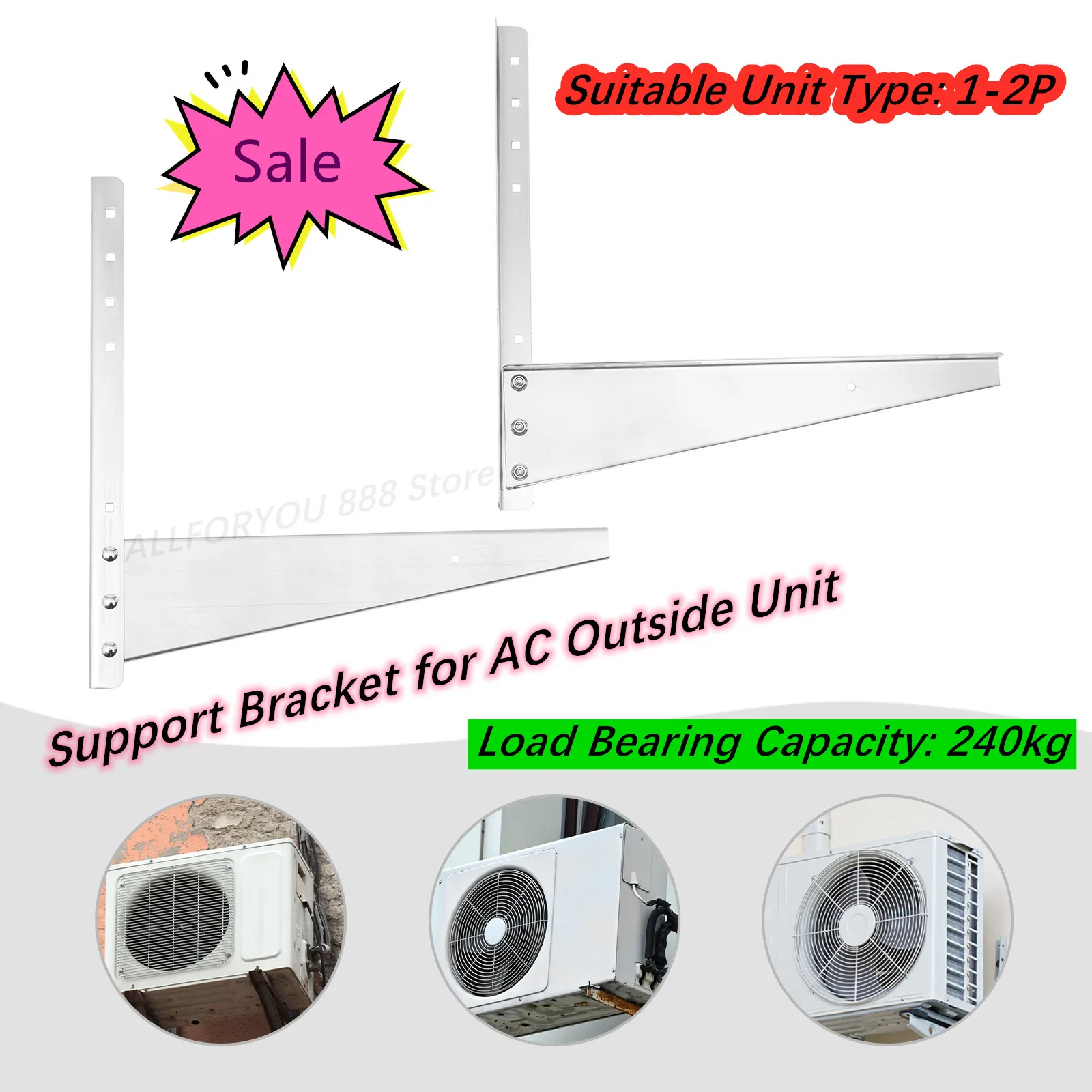 

Air Conditioner Support Bracket Heavy Duty AC Mounting Brackets Wall Support Stand