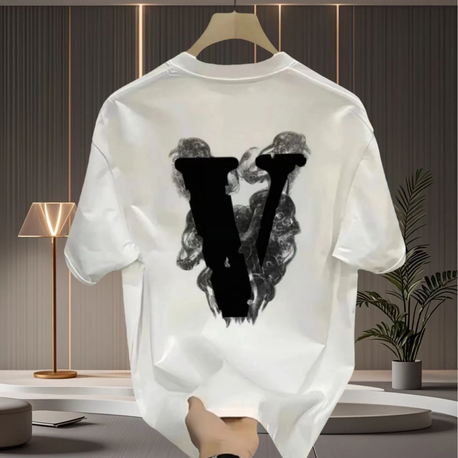 

High-quality Men's Summer New Thick Pure Cotton T-shirt, with Printed Design, Stylish, Breathable, and Sweat-absorbing