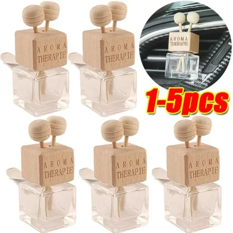 NEW 8ml Car Air Freshener Perfume Clip Empty Glass Bottle Fragrance Ornament Vent Outlet Diffuser Empty Essential Oil Glass