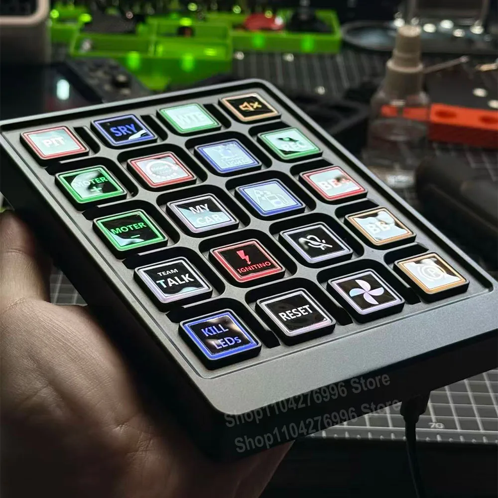 Simracing game Multi-function RGB Central Control Button Box For PC Racing Games Like Logitech   Fanatec SIMAGIC MOZA