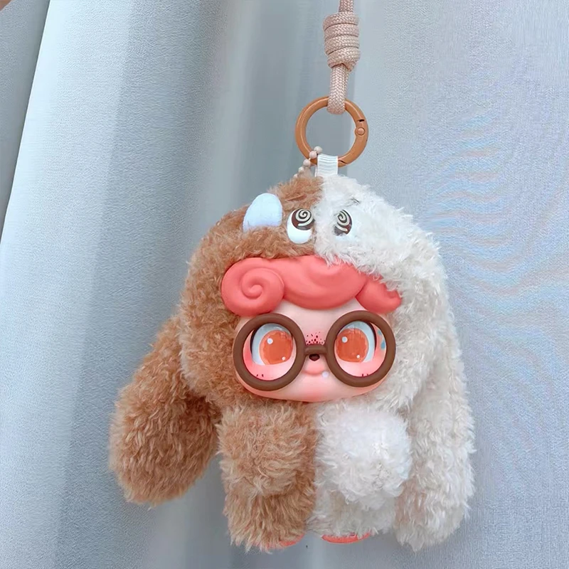 Offizielle Q Baby Emotional Monster Series Plüsch-Blindbox – Rucksack-Anhänger, trendiges Spielzeug, süße Puppe, geheimnisvolle Geschenkdekoration