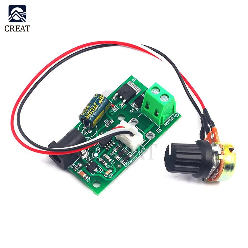 Micro PWM DC Motor Speed Controller Governor 6V 12V 24V General 3A piccola scheda di controllo della velocità con potenziometro