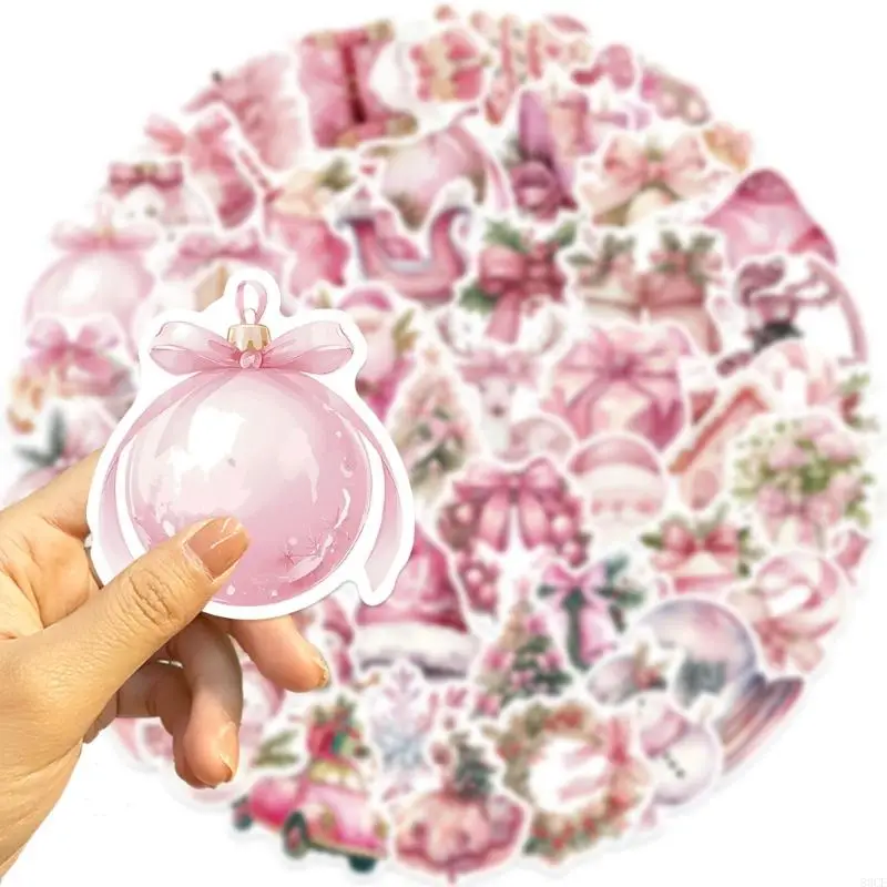 50PCS Cartoon Holiday Stickers Waterproof PVC Selfs Adhesive For Decorating Electronics Christmas Party 83CE