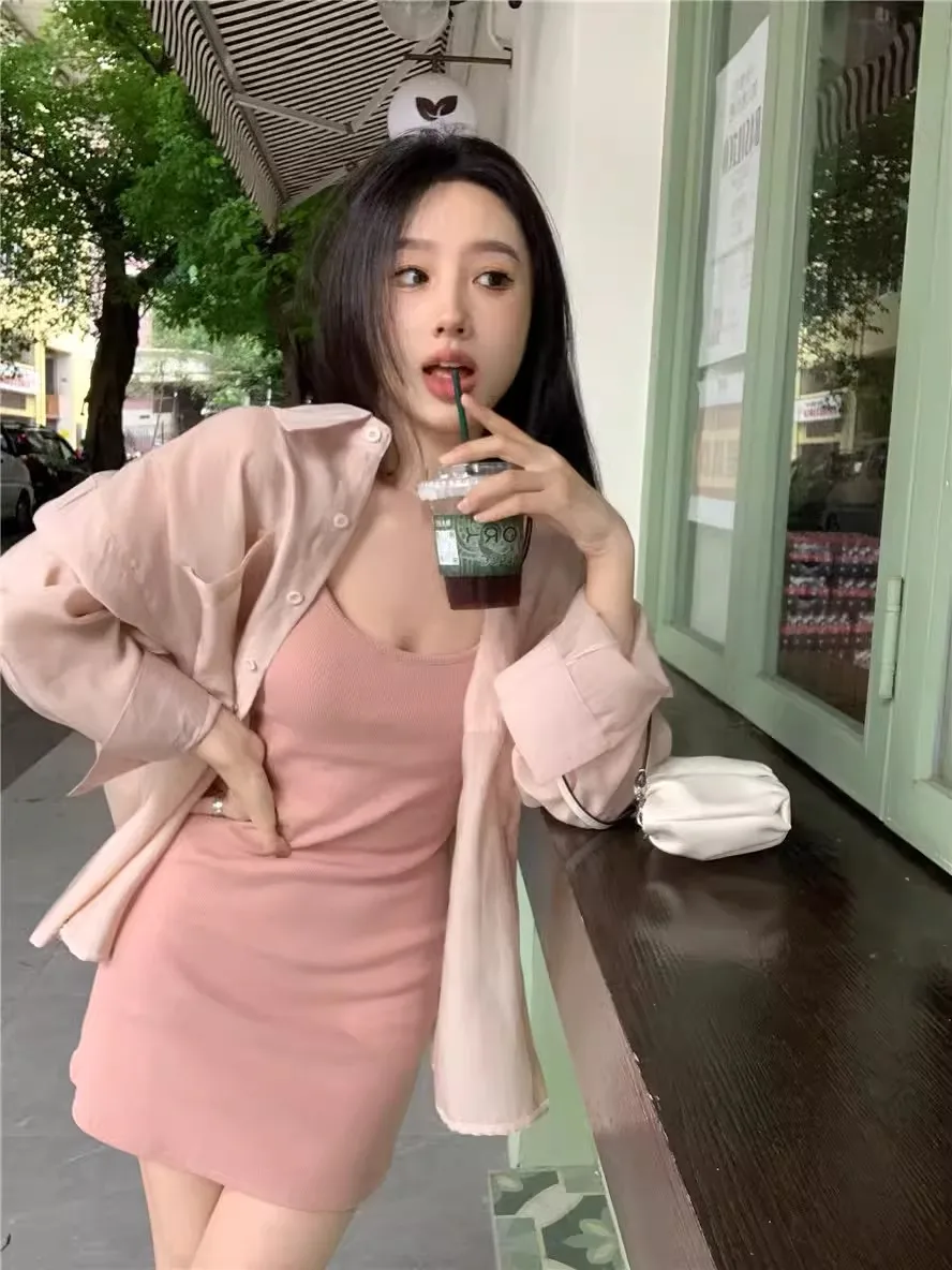 Vestidos sin mangas para mujer, vestidos de verano de lino con cuello redondo, cintura elástica, borde de pétalo acampanado, ropa de playa de longitud corta OL