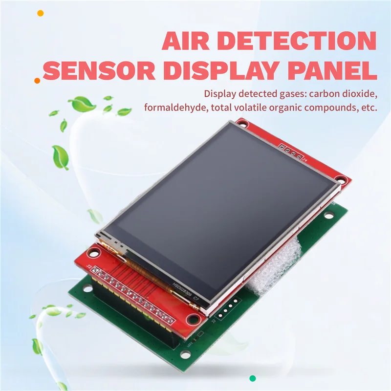 AS95-Sensor Reading Panel Sensor Module Display Panel 7 In1 Co2/PM2.5/TVOC/CH2O T&H Dust Detection Indoor Air Quality Sensor