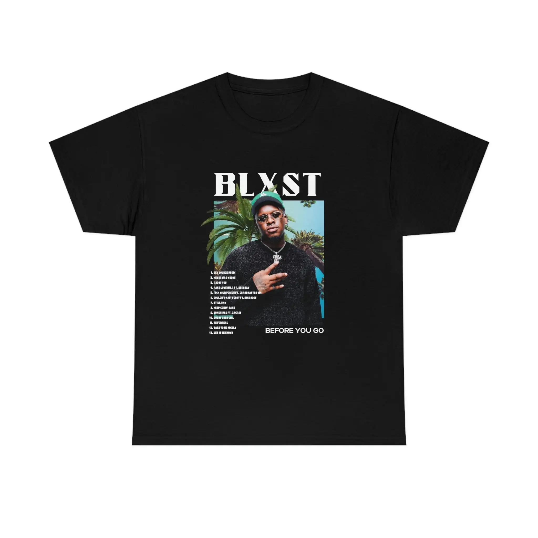 

Футболка BLXST before you go fan merch, футболки большого размера, стиль la artist 90-х