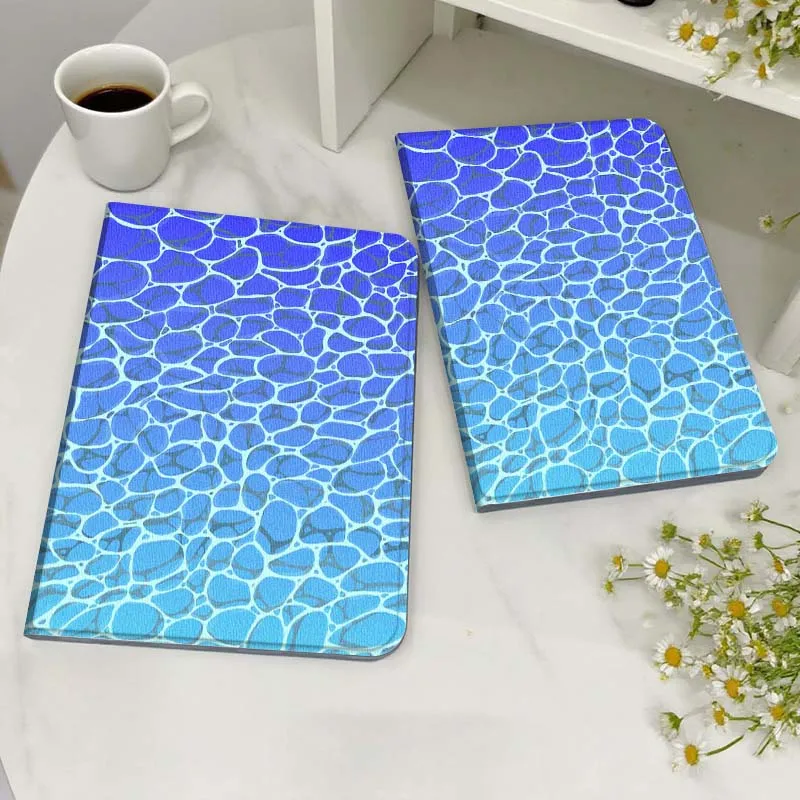 

Cartoon Blue Wavy Pattern For Honor MagicPad MatePad M5 8 9 2 3 10 12 X V7 V8 X8 X9 V9 GT X9a GT2 S Air Pro Tablet Case