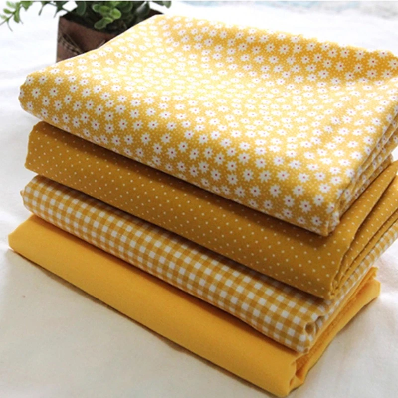 Cotton Check Fabric Handmade Solid Color Tablecloth Pillow Curtain Picnic Vintage Upholstery Decoration Crafts Material