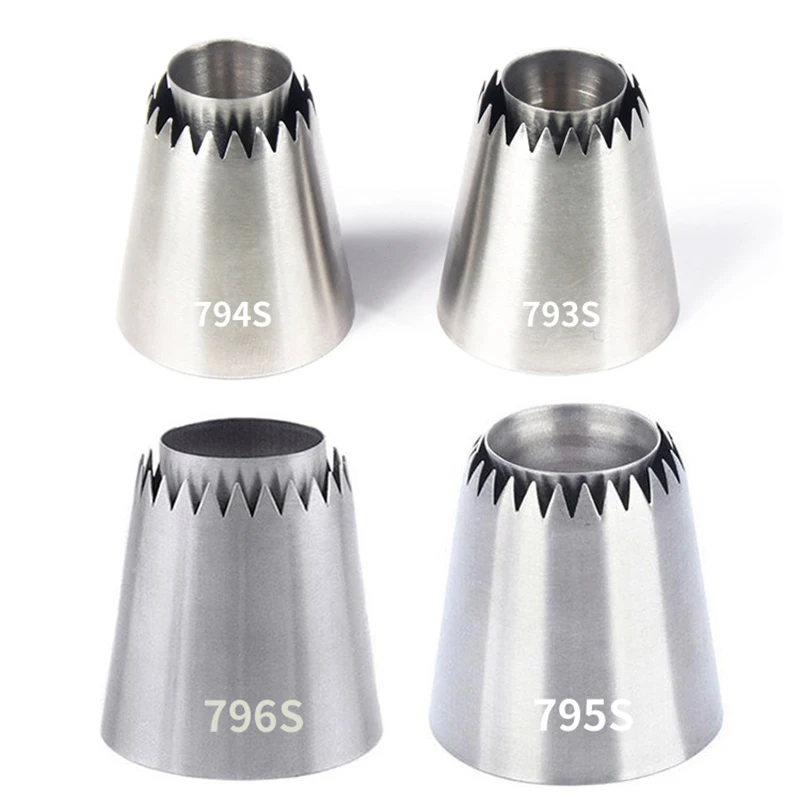 Stainless Steel Cream Cookies Nozzles Icing Piping Cake Pastry Tips Chocolate Fondant Mouth Kitchen Baking Decorating Tools