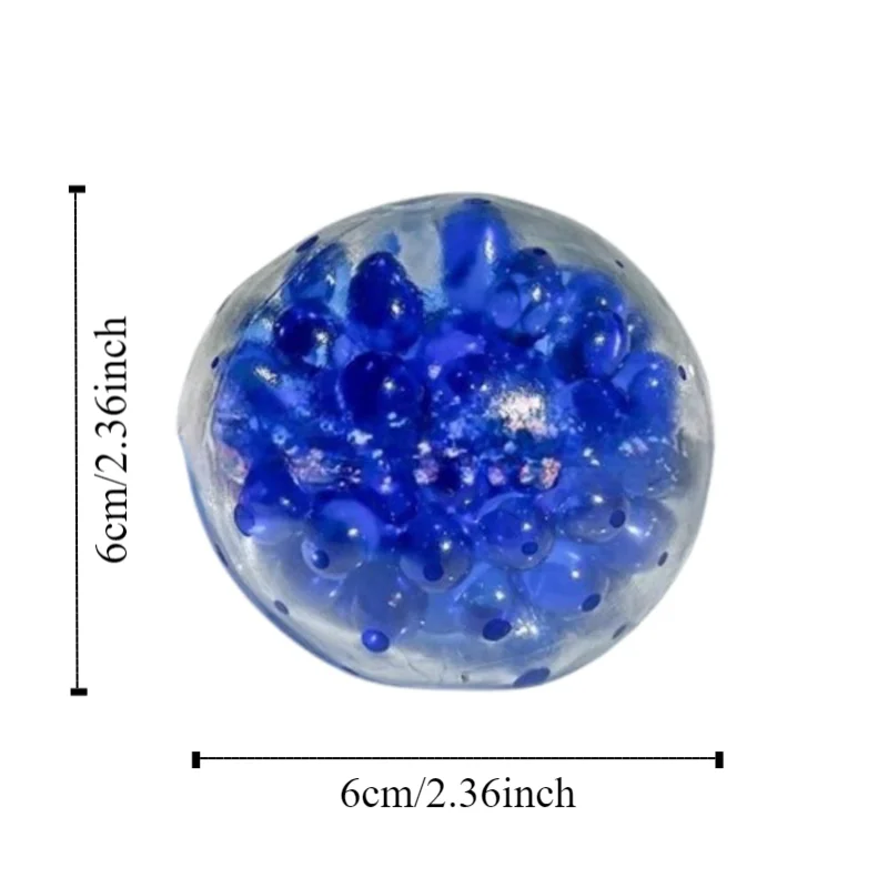 สายรุ้งโปร่งใสลูกปัดหยิกของเล่นจําลองยืดหยุ่น Hand Made Ball Pinch ของเล่น Creative Super Soft Slow Rebound ของเล่นเด็กของขวัญ