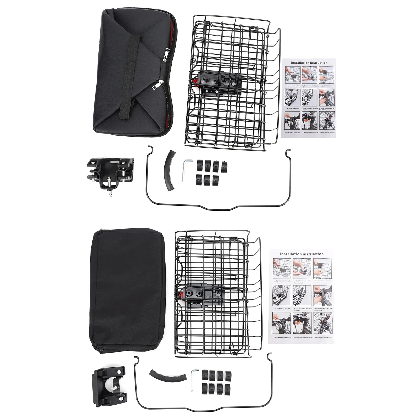 

Передняя корзина для велосипеда, складная, с быстросъемным креплением и съемной внутренней сумкой, простая установка